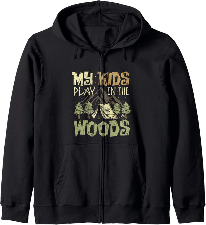Camping My Kids - play in the woods hiking mom Kapuzenjacke