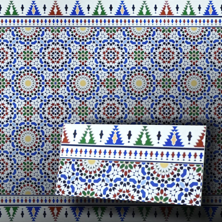 maurische Wandfliesen im Design Tetouan (Bordürenfliese), Bordürenfliese