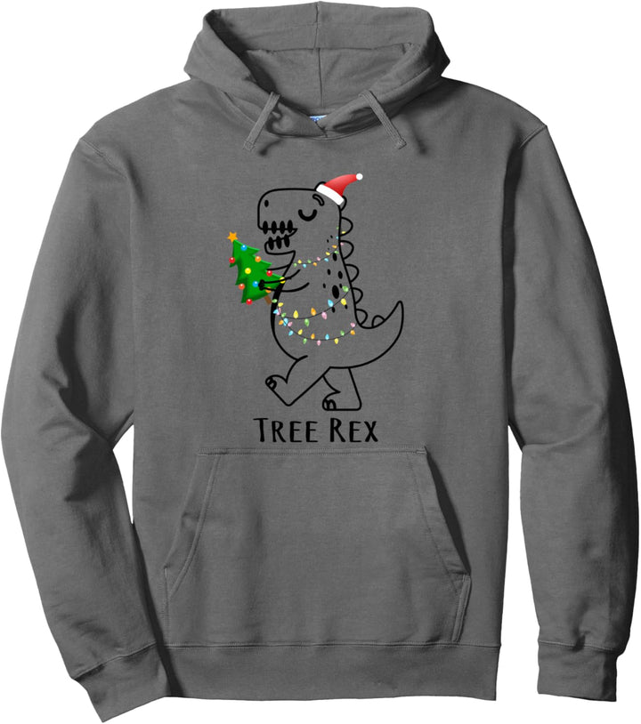 Tree Rex Funny Xmas Christmas Trex Pullover Hoodie