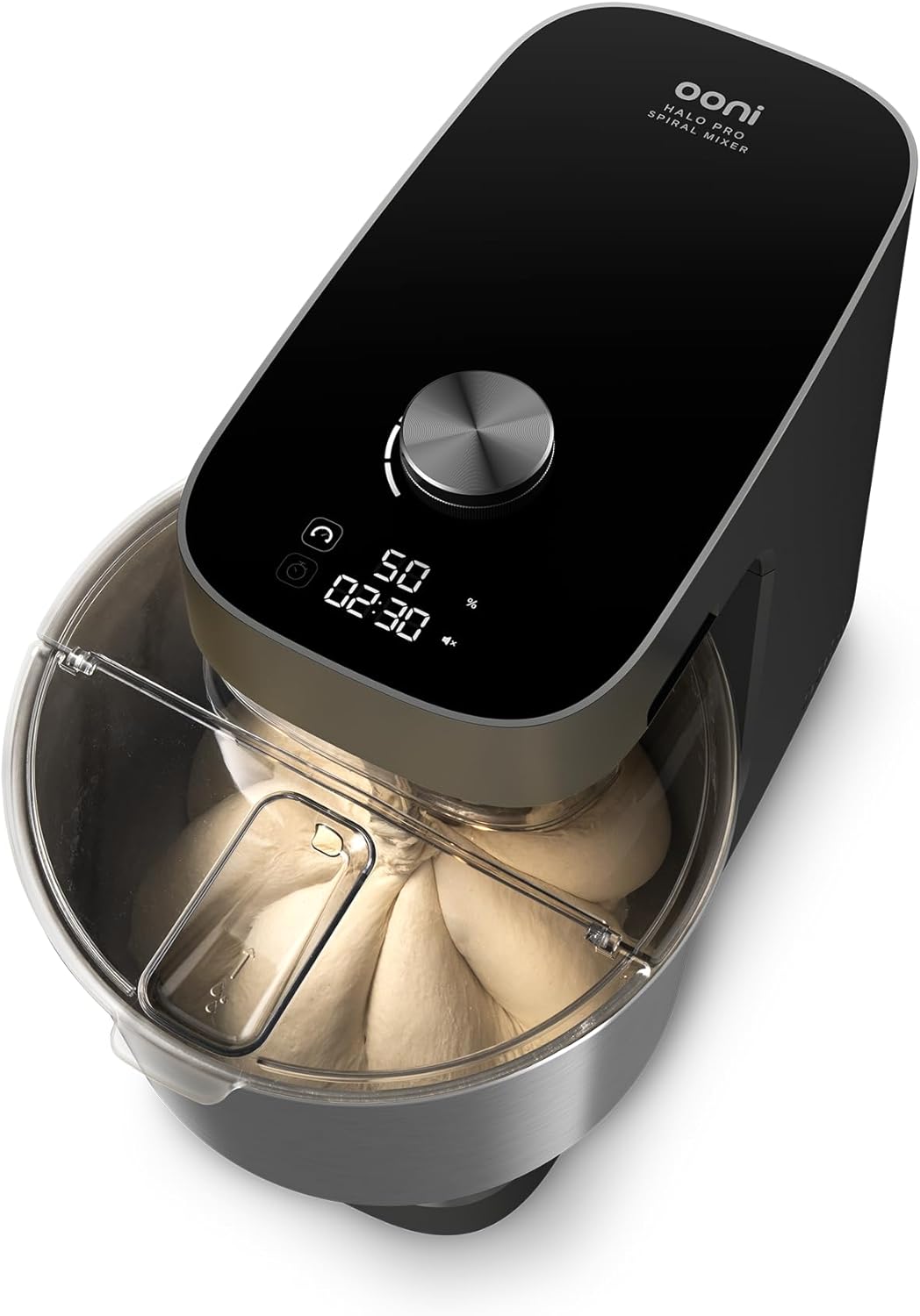 Ooni Halo Pro Professioneller Spiralmixer – 7,3-Liter-Küchenmaschine und Küchenmaschine mit Zubehör,