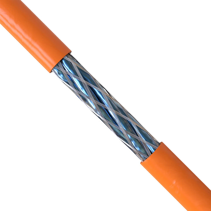 CAT 7 Verlegekabel 50m Netzwerkkabel Datenkabel LAN CAT7 Kabel Kupfer Installationskabel CAT.7 Gigab