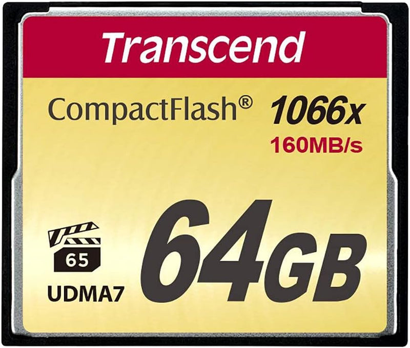 Transcend 64GB CompactFlash 1000 Speicherkarte TS64GCF1000 64GB CF1066X, 64GB CF1066X