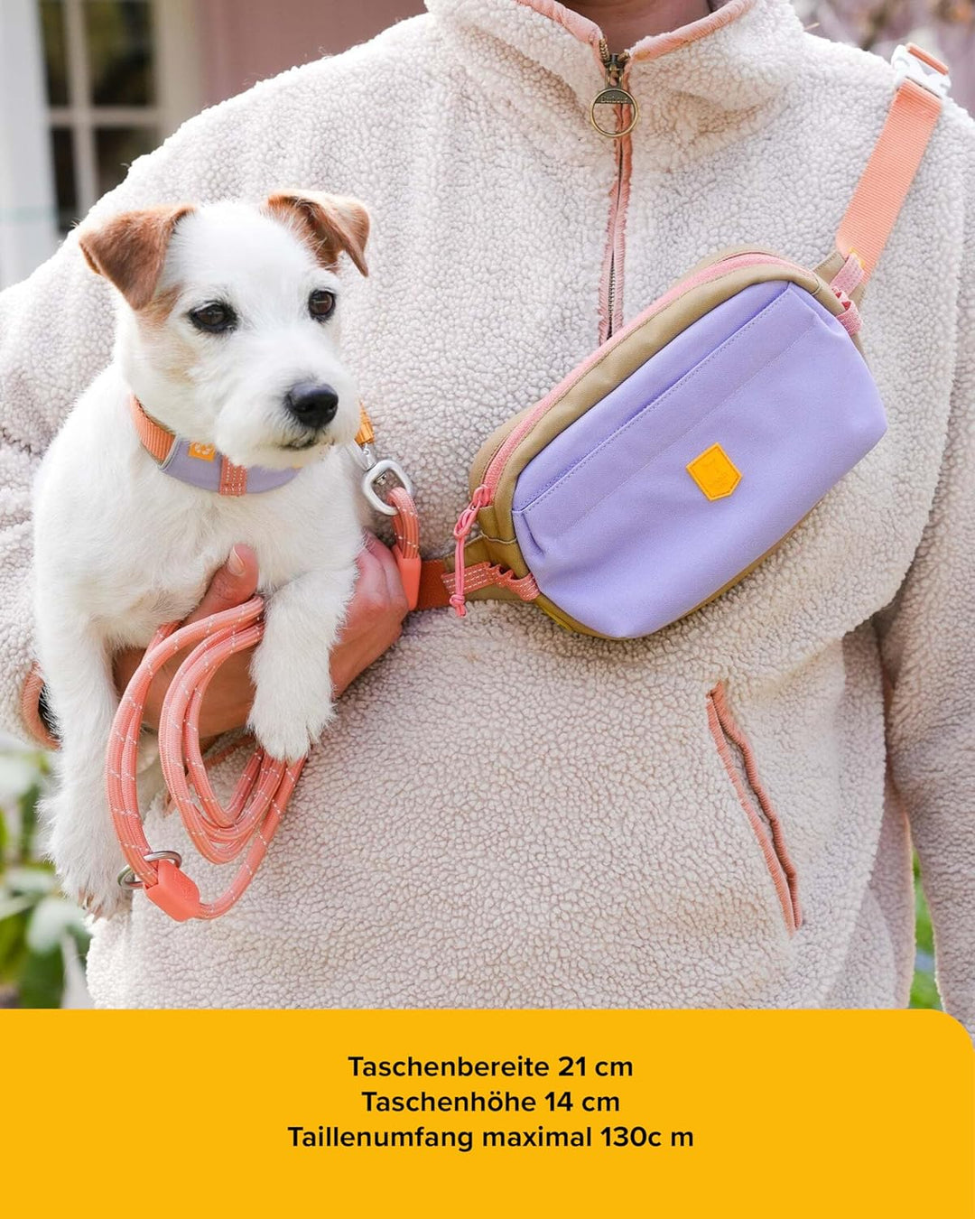 Woolly Wolf Alpha 360 Hip Pack Hüfttasche Lavendel Mix - Leckerlitasche für Hunde aus recyceltem Mat