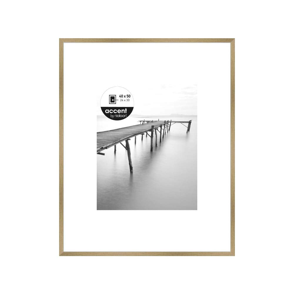 accent by nielsen Holz Bilderrahmen Aura, 40x50 cm, Eiche Eiche 40 x 50 cm, Eiche 40 x 50 cm