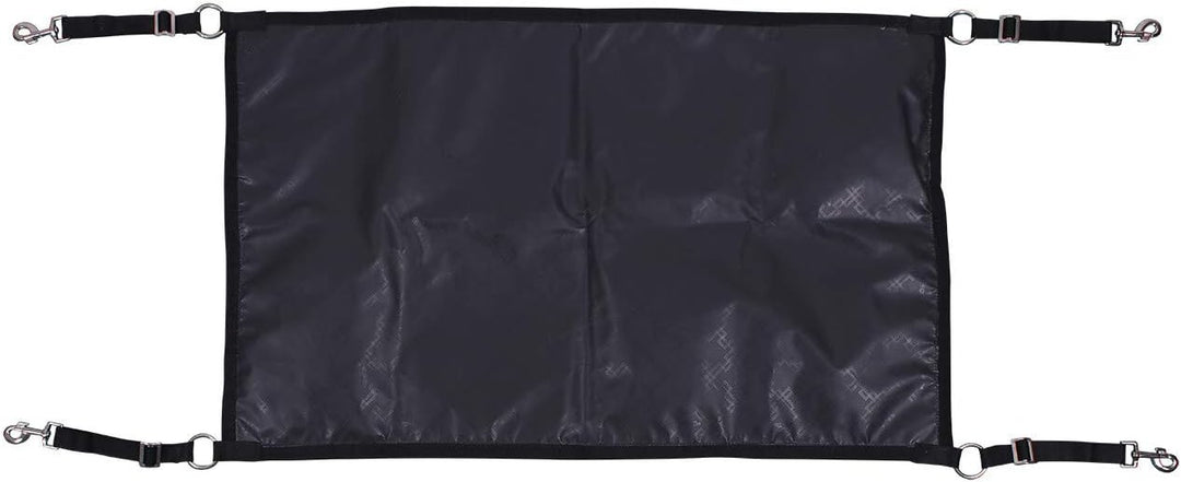 QHP Boxensperre Freiluft-Boxentür Verstellbare Gurtbänder 60 x 95 cm schwarz