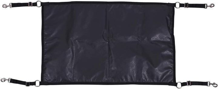 QHP Boxensperre Freiluft-Boxentür Verstellbare Gurtbänder 60 x 95 cm schwarz