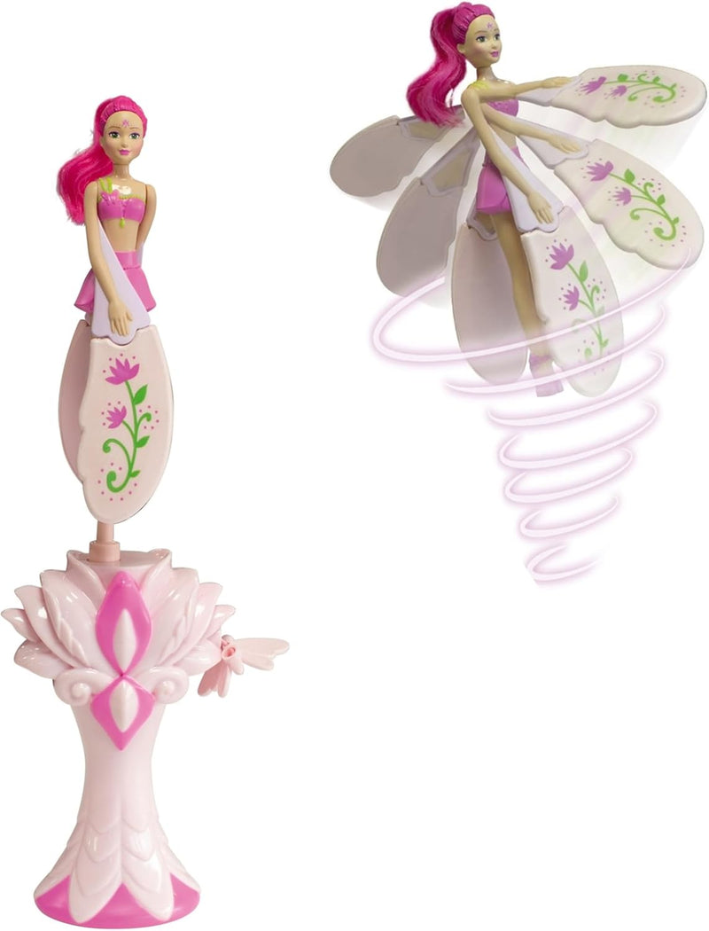 Bizak Sky Dancers Fuchsia Fantasy ist eine 18 cm hohe Fantasiepuppe, die ihre Flügel entfaltet und w