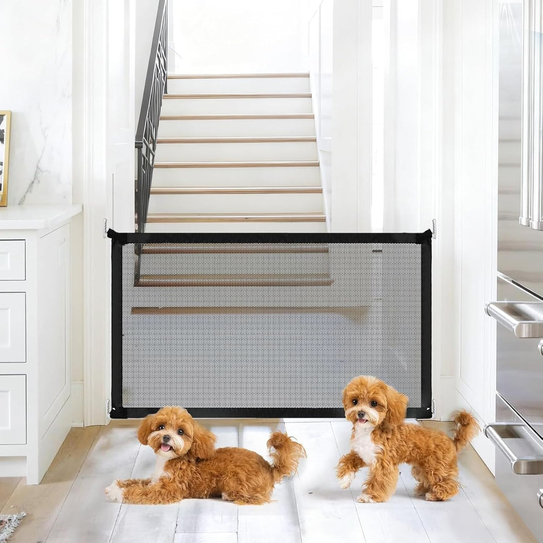 YOUNGSAY 2 STK Hunde Türschutzgitter Treppenschutzgitter, 110 x 72cm Schwarz Treppenschutzgitter Ohn