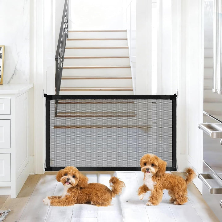 YOUNGSAY 2 STK Hunde Türschutzgitter Treppenschutzgitter, 110 x 72cm Schwarz Treppenschutzgitter Ohn