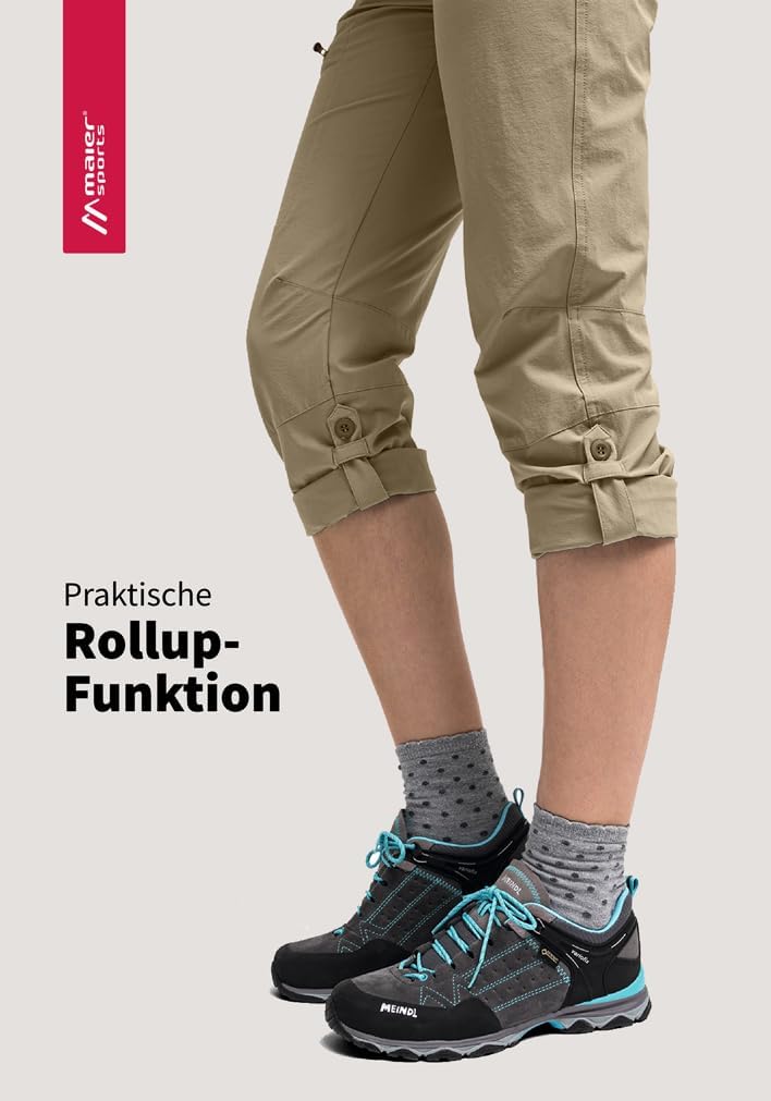 Maier Sports Damen Outdoorhose Lulaka, funktionale Wanderhose, atmungsaktive Trekking-Hose mit Rollu