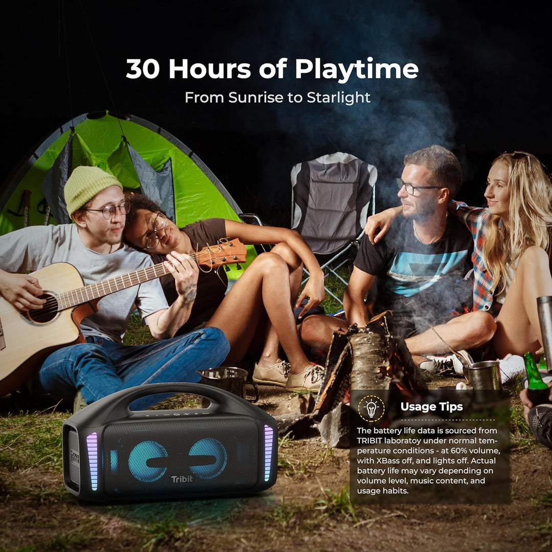 Tribit Bluetooth Lautsprecher StormBox Blast,Tragbarer Party Lautsprecher 90W Lauter Stereo Sound mi