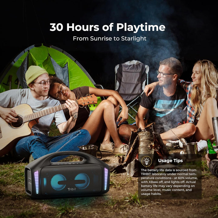 Tribit Bluetooth Lautsprecher StormBox Blast,Tragbarer Party Lautsprecher 90W Lauter Stereo Sound mi