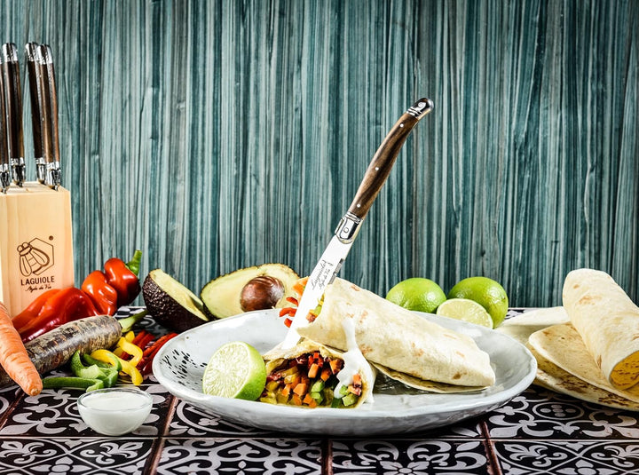 Laguiole Style de Vie Steakmesser Premium Line, 1,8mm Dicke, 6-teilig, Holzfarbe