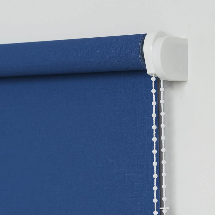Liedeco® Rollo, Fenster Rollo, Kettenzug-Rollo / 162 x 180 cm (Breite x Höhe), dunkelblau/lichtdurch
