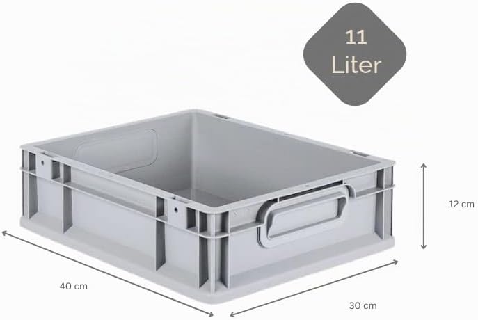 PROREGAL SuperSparSet 10x Eurobox NextGen Grip | HxBxT 12x30x40cm | Griffe geschlossen | Glatter Bod