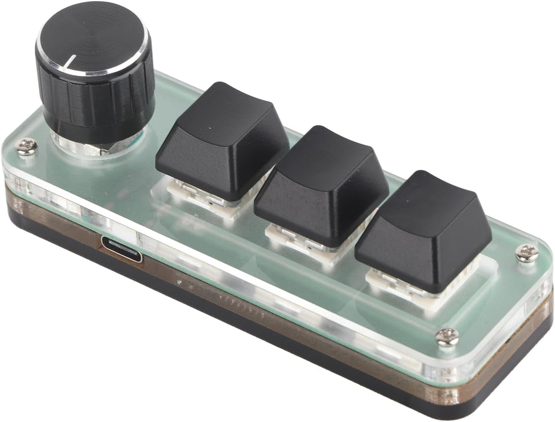 ASHATA 3-Tasten-Makro-Pad, RGB-Hintergrundbeleuchtung, OSU-Tastatur, Programmierbare -Tastatur, Mult