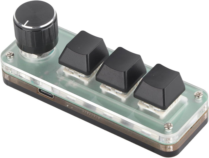 ASHATA 3-Tasten-Makro-Pad, RGB-Hintergrundbeleuchtung, OSU-Tastatur, Programmierbare -Tastatur, Mult