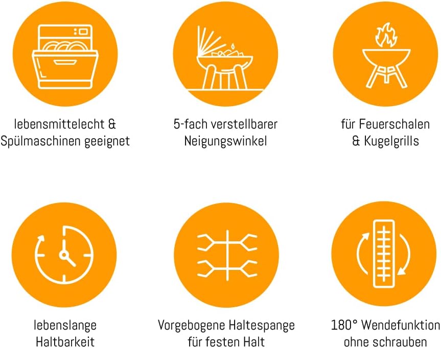 Czaja Feuerschalen® Edelstahl Flammlachsbretter-2er Set-Flammlachsbretter mit Wendefunktion für Feue