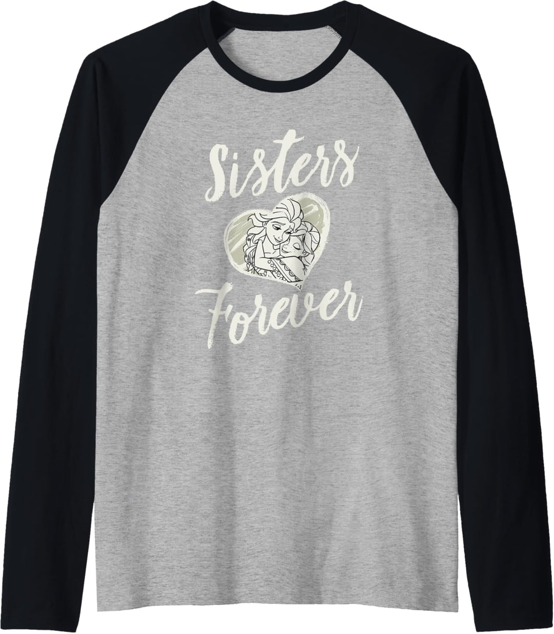 Disney Frozen Elsa Anna Sisters Forever Heart Raglan
