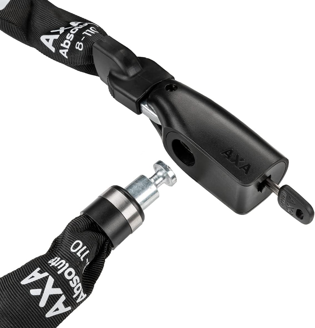 AXA Absolute 8-110 Kettenschloss Ø 8mm - 110 cm länge inkl. 1 x Fahrradklingel
