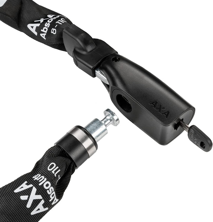 AXA Absolute 8-110 Kettenschloss Ø 8mm - 110 cm länge inkl. 1 x Fahrradklingel