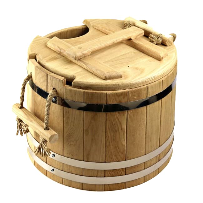 Holz Saunakübel 20 Liter Sauna Eimer Holzeimer Esche Banya Aufgusseimer