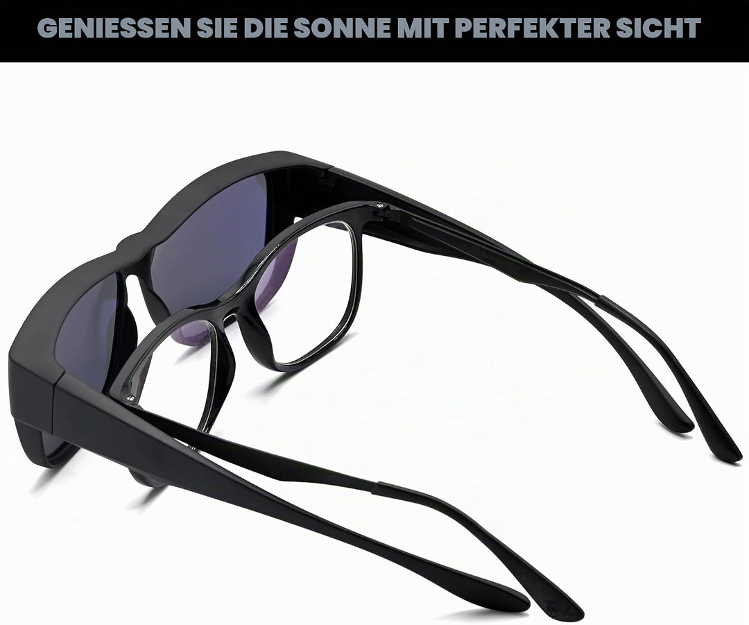 Polarisiert Überzieh Sonnenbrille mit Antireflex, Überbrille Sonnenbrille für Brillenträger, Ultrale