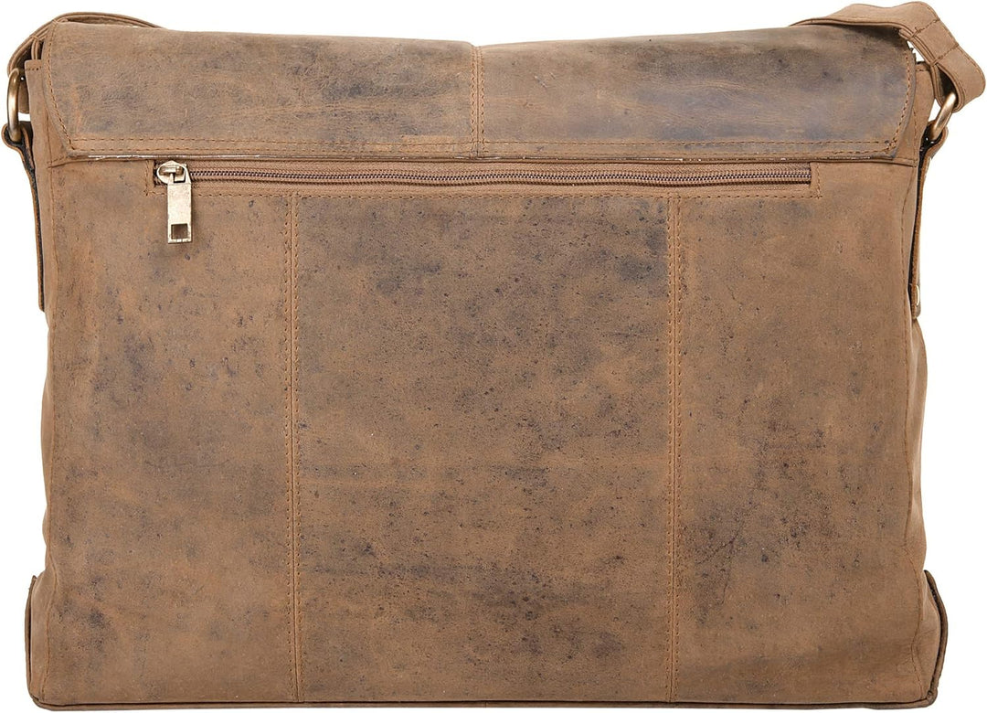 Harold's Kuriertasche 40 x 30 x 10 cm Rind-Leder Messenger Schulter-Tasche 339903
