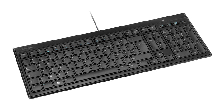 Kensington K72357FR Advance Fit Ultraflache kabelgebundene Tastatur AZERTY Schwarz