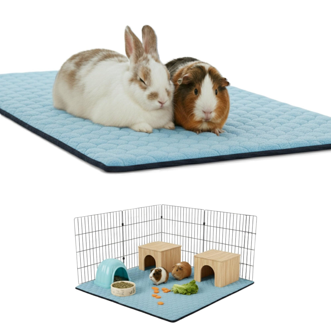 NEO SOLVO Käfig Einlage für Meerschweinchen und Kaninchen – 70 x 140 cm (2 x 4) mit abnehmbarer Flee
