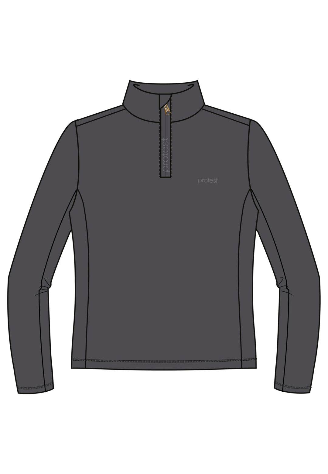 Protest Damen 1/4-reissverschluss MUTEZ M Shadow Grey, M Shadow Grey
