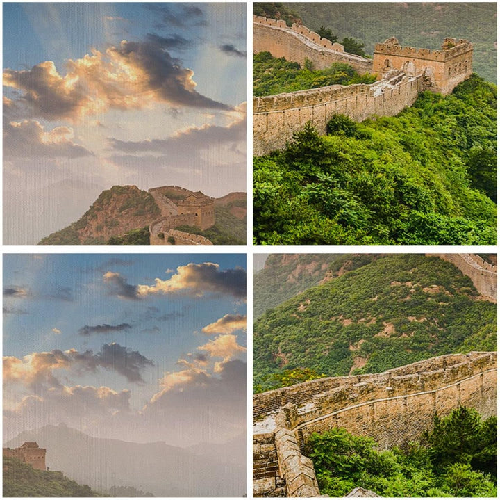 Panorama Bilder auf Leinwand 100x40cm Leinwandbild Wand Berg asiatisch china Gross Wanddeko Bild Sch