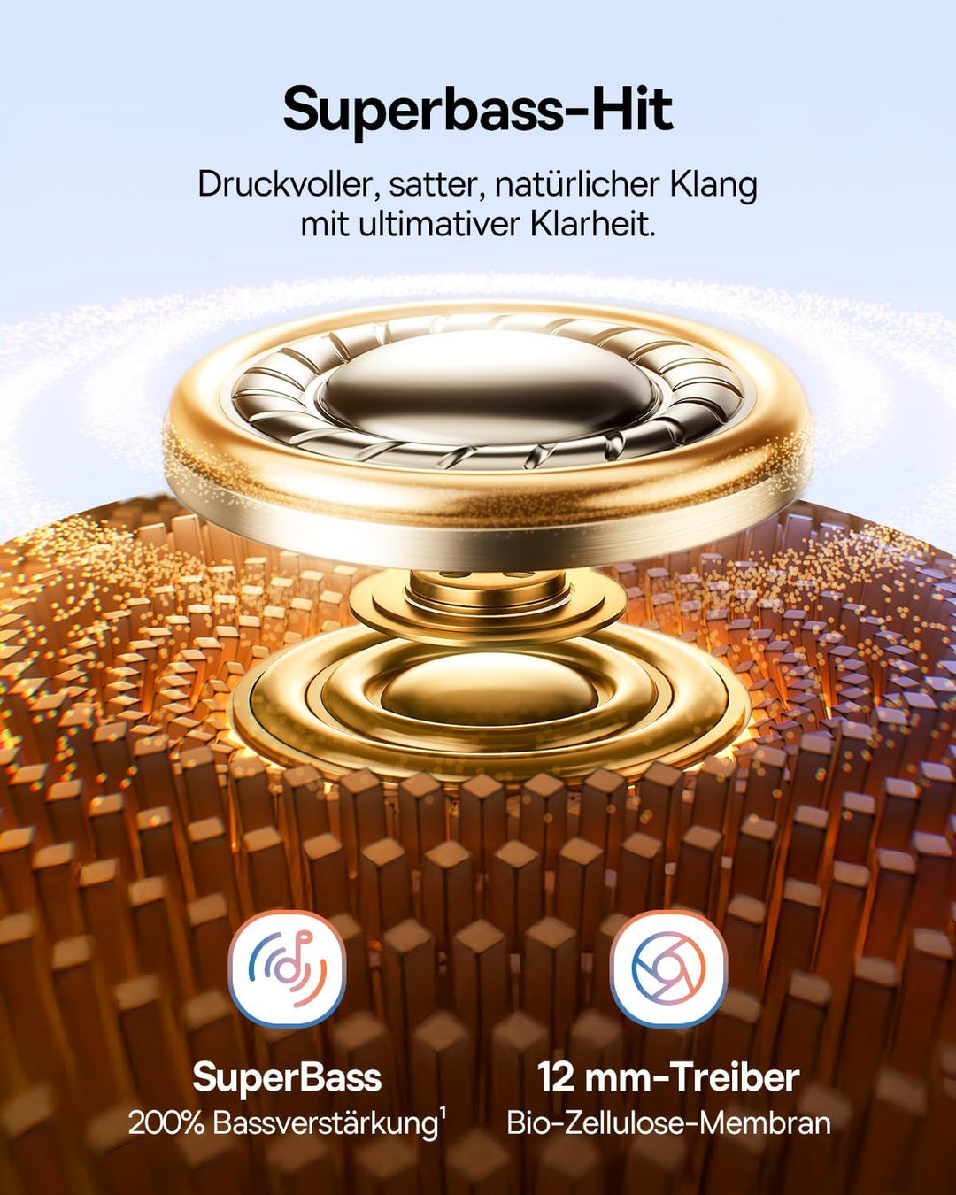 Baseus BC1 Open Ear Kopfhörer, Ohrclip mit Beeindruckender Klang, Adaptiver Bassverstärkung, Bluetoo