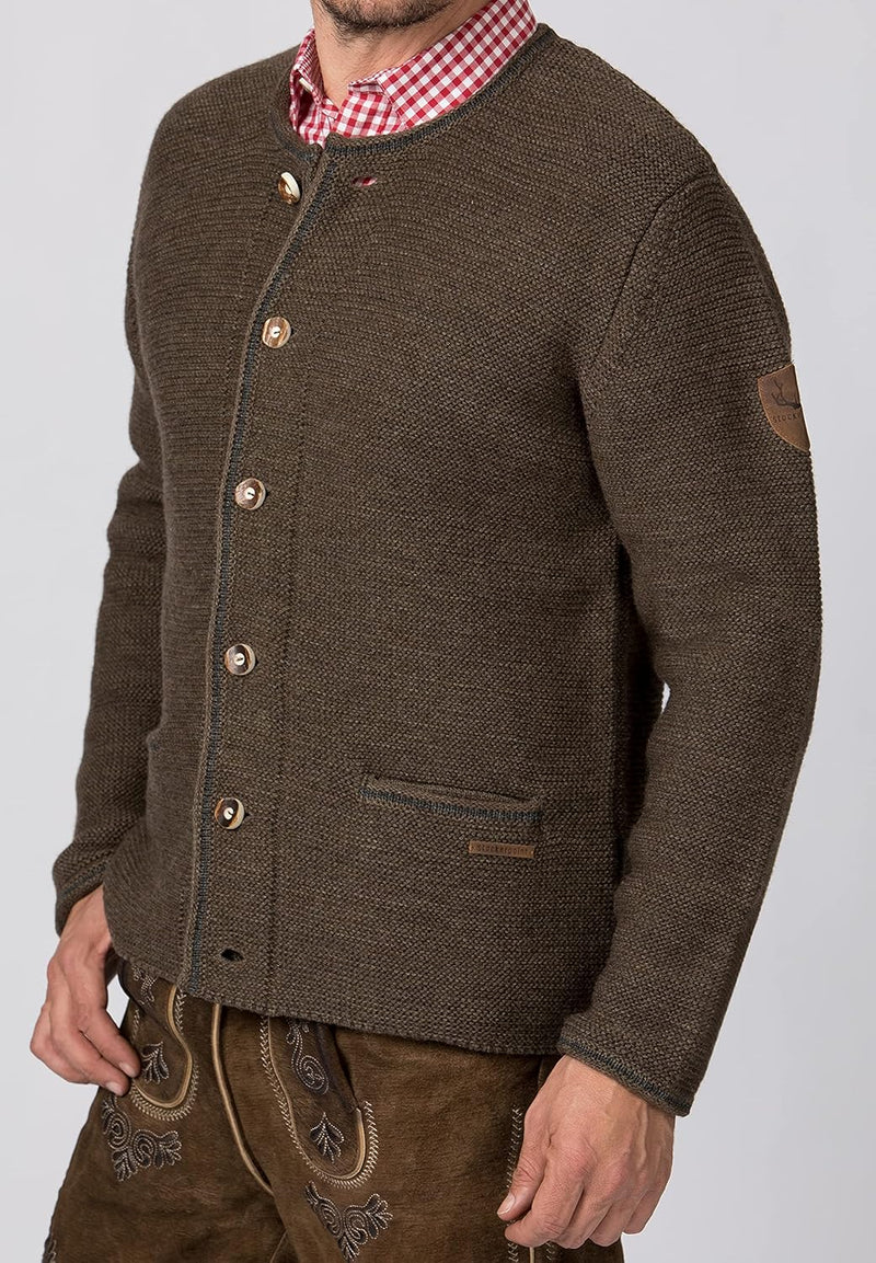Stockerpoint Herren Jacke Amaro Strickjacke, Tobacco, 46