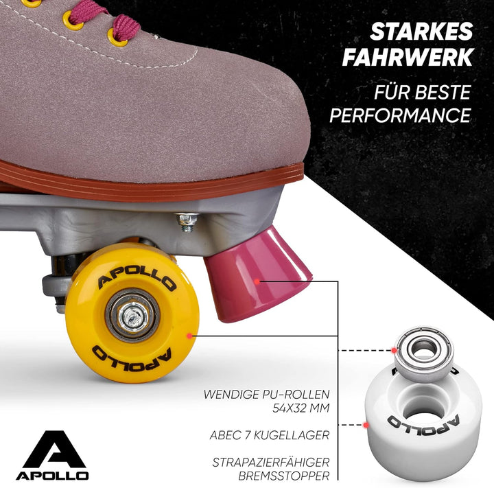 Apollo Disco Roller, Classic Roller | Rollschuhe für Kinder und Erwachsene | grössenverstellbare Qua