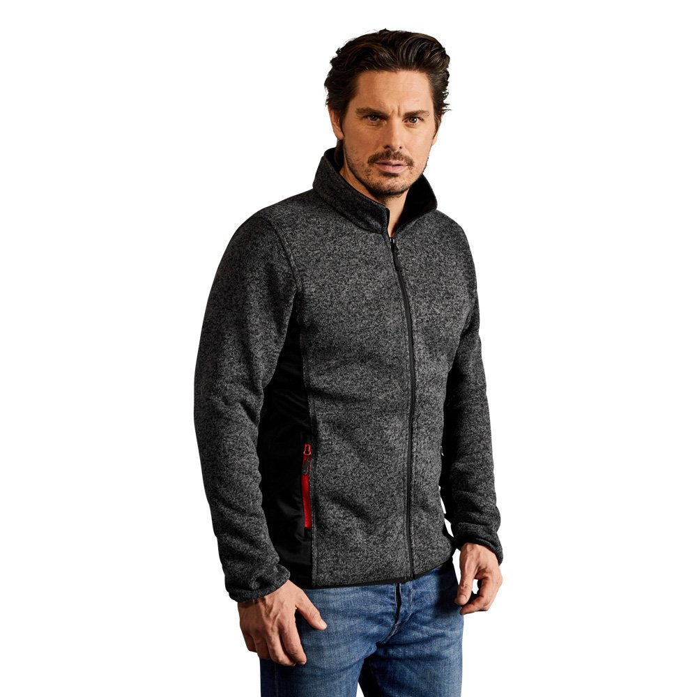 Strick Jacke Workwear Herren, Graphit-Melange, XXL