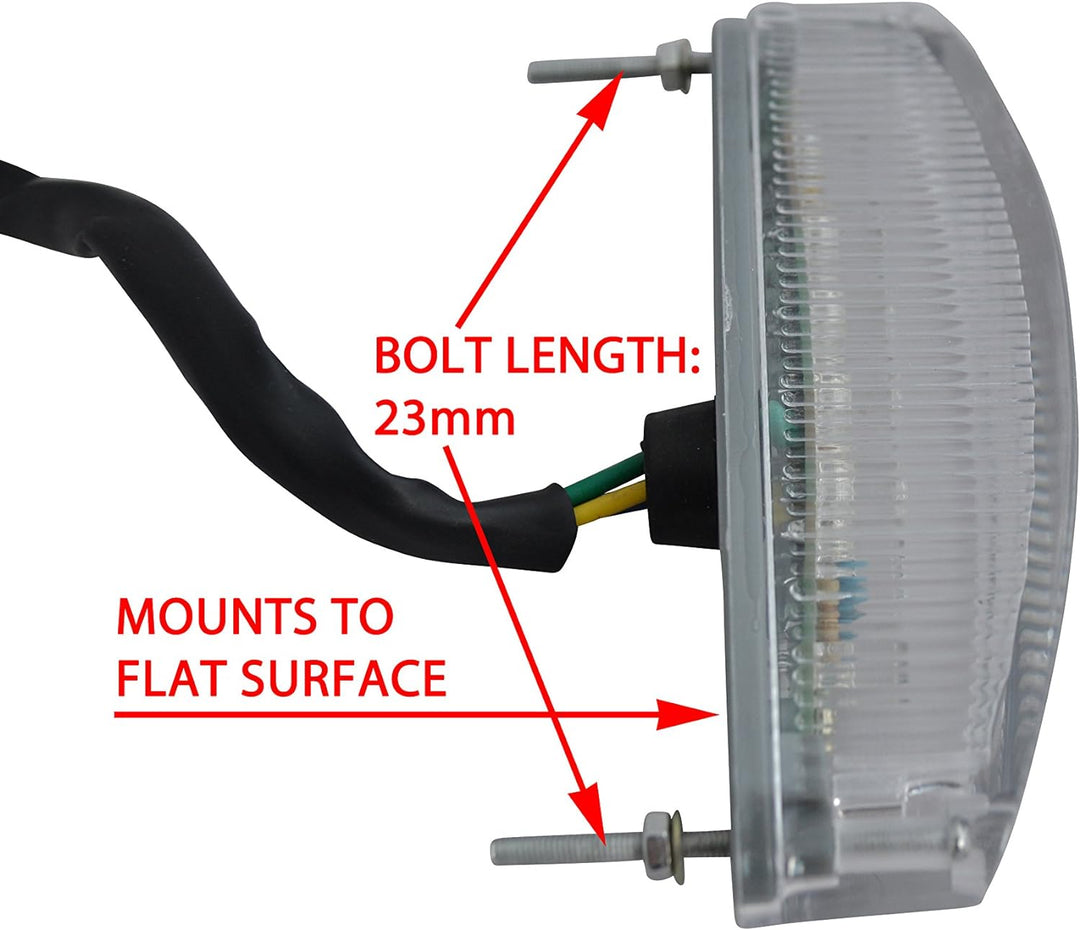 Alchemy Parts Hell E-Geprüft Massgefertigt Klarglas LED Heck Bremsleuchte Motorräder Trikes Roller