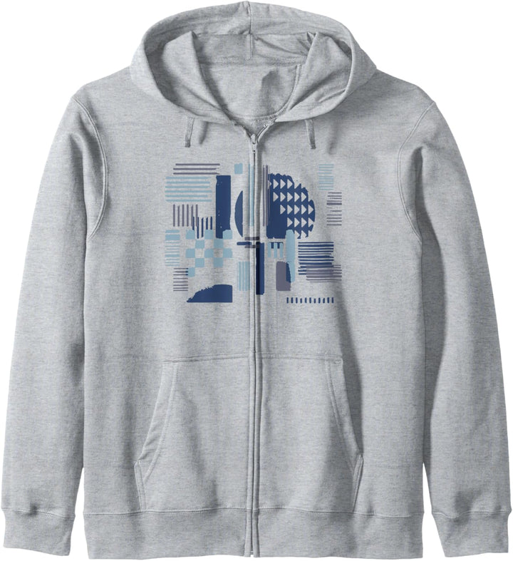 Abstract Blues Kapuzenjacke