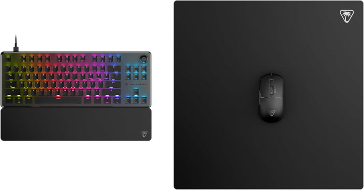 Turtle Beach Sense Core quadratisches PC-Gaming-Mauspad, rutschfeste Gummi-Rückseite, ausgewogene Mi