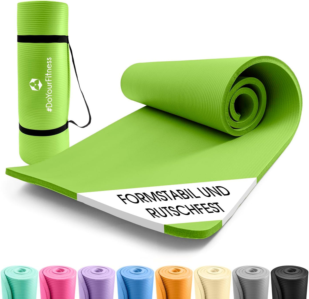 #DoYourFitness Yogamatte rutschfest | 183cm x 61cm oder XXL 190cm x 100cm | Stärke von 0,8cm bis 2cm