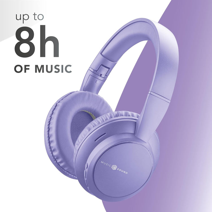 Music Sound Boost, Kabellose Around-Ear-Kopfhörer mit integriertem Mikrofon, 3 EQ-Modi, bis zu 8 Stu