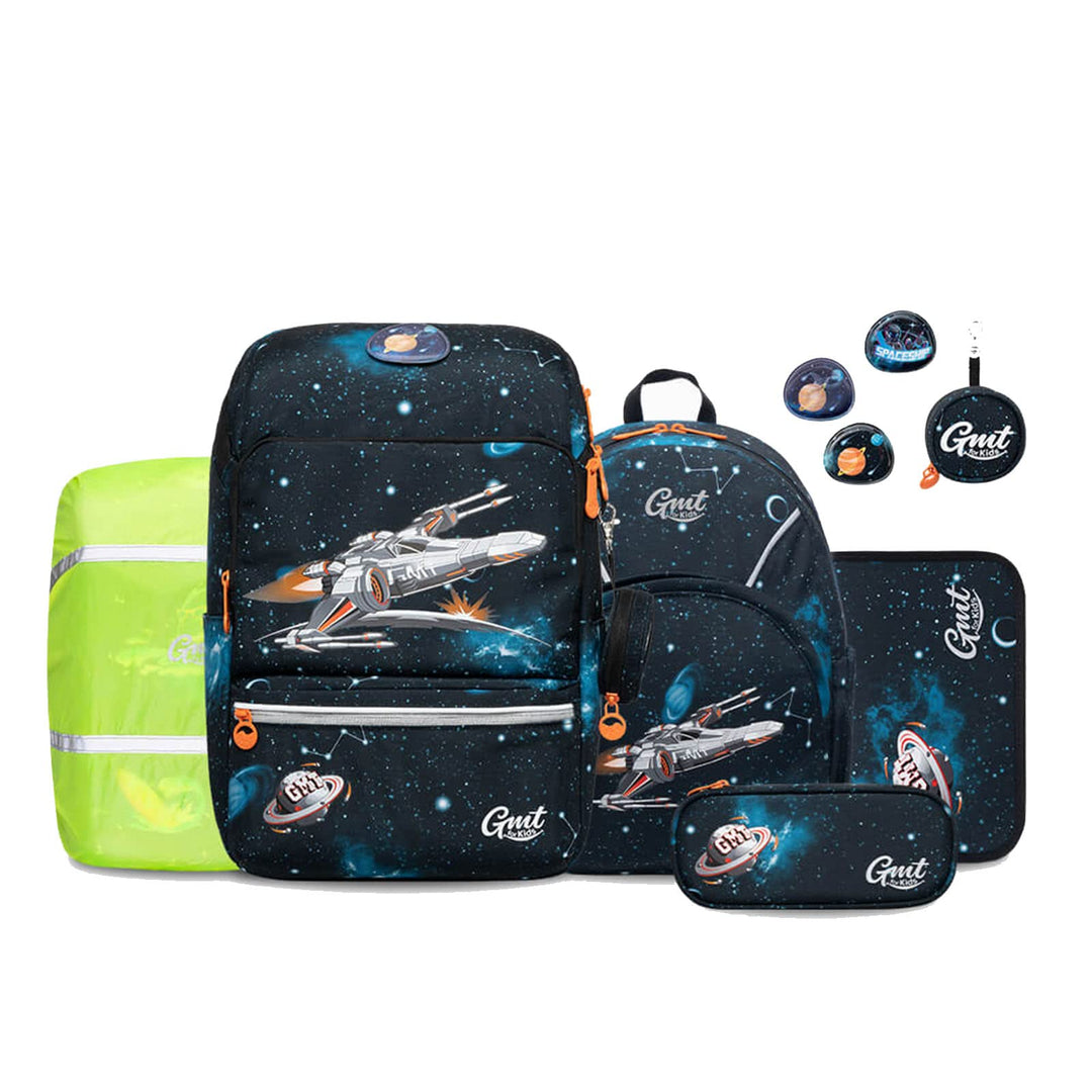Schulranzen Set 6-teilig Ergonomische Ultraleichte Schultasche Mädchen Junge Kinder Schulrucksack Ra