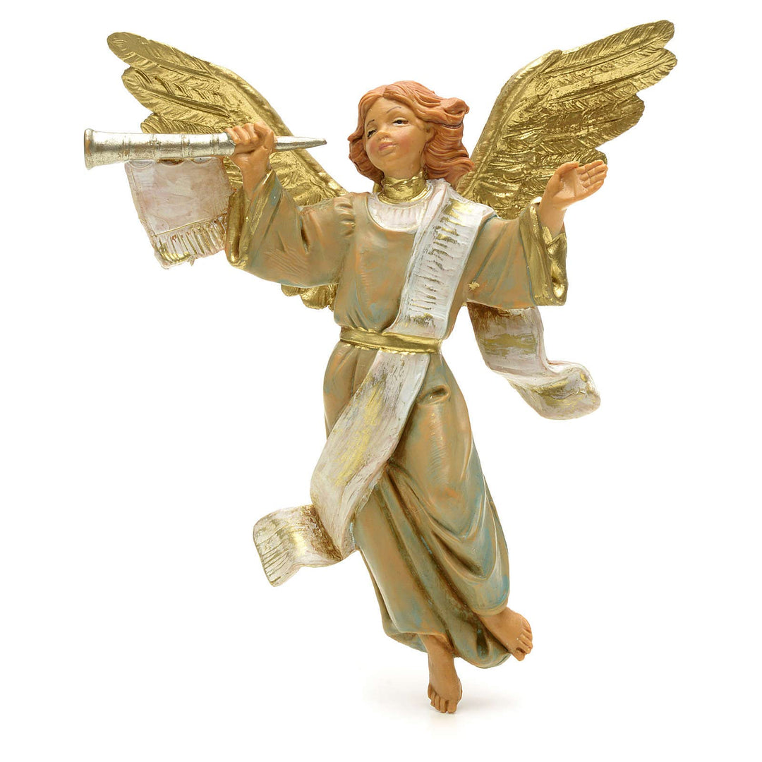 Holyart Krippenfigur Engel mit Trompete 12 cm Fontanini