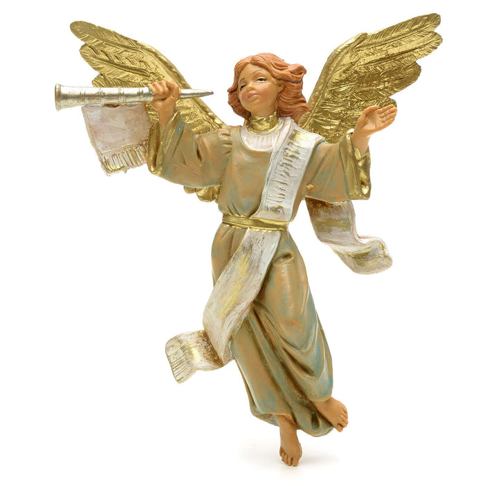 Holyart Krippenfigur Engel mit Trompete 12 cm Fontanini