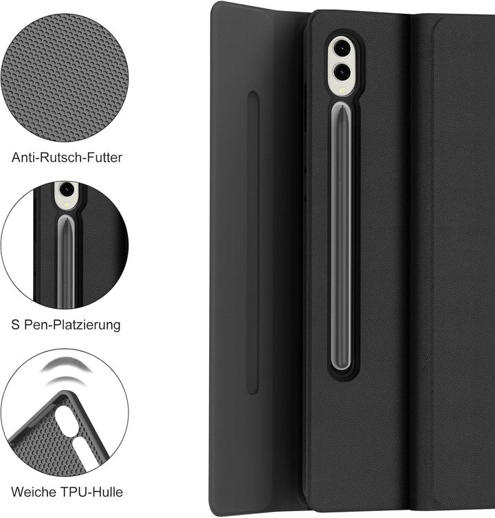 IVEOPPE Tastatur für Samsung Galaxy Tab S10 Ultra 2024, Hülle mit Tastatur Galaxy Tab S10/S9 Ultra,
