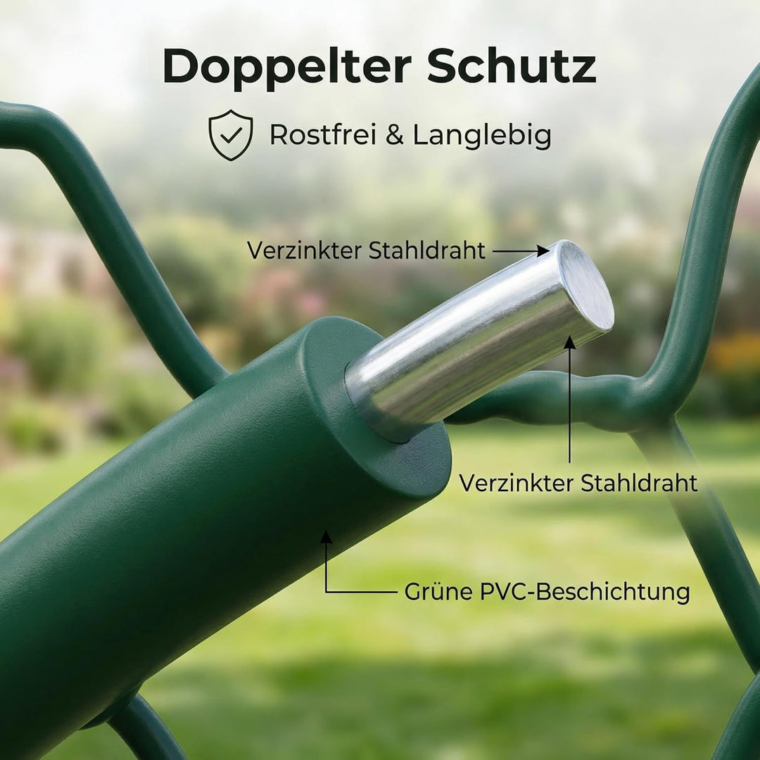 Amagabeli Maschendrahtzaun Sechseckgeflecht (25 mm) Maschenweite, 100cm Höhe, 25m Länge, Drahtgitter