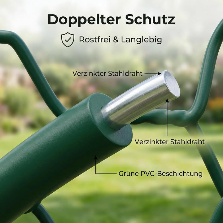 Amagabeli Maschendrahtzaun Sechseckgeflecht (25 mm) Maschenweite, 100cm Höhe, 25m Länge, Drahtgitter