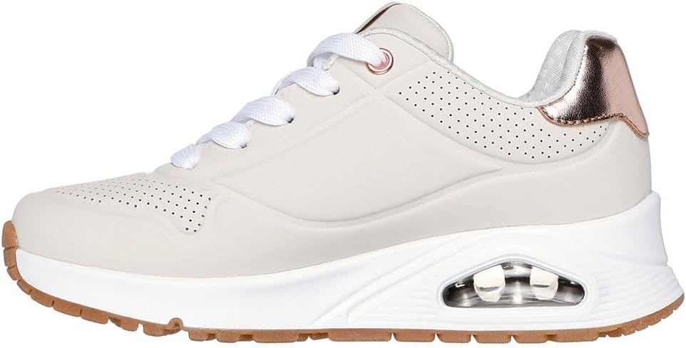Skechers Unisex Kinder UNO Gen1 - Shimmer AwaySneaker 27.5 EU Natürlich, 27.5 EU Natürlich