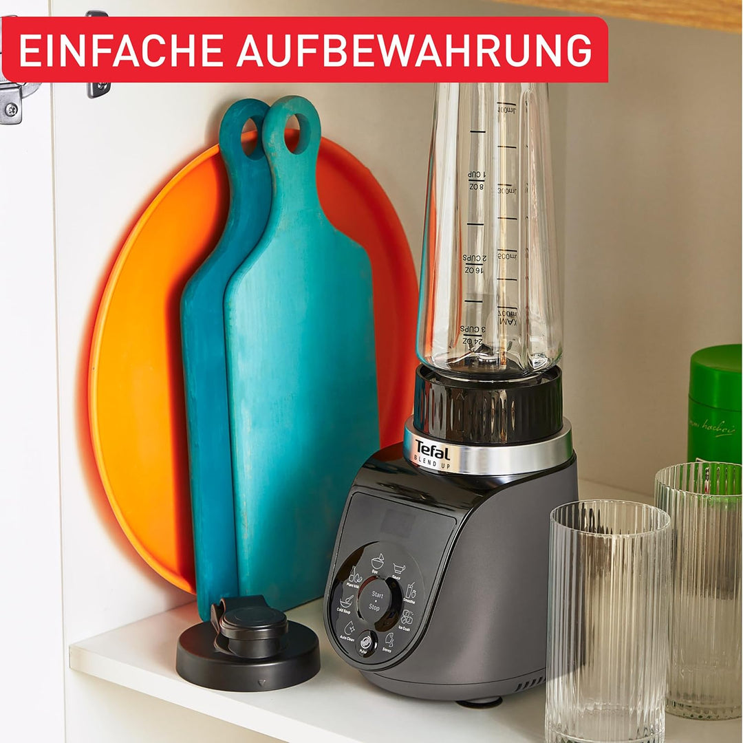 Tefal Blend Up Mini-Mixer, 1000 W, 8 Automatikprogramme, Powelix-Klingen, automatischer Reinigungsmo