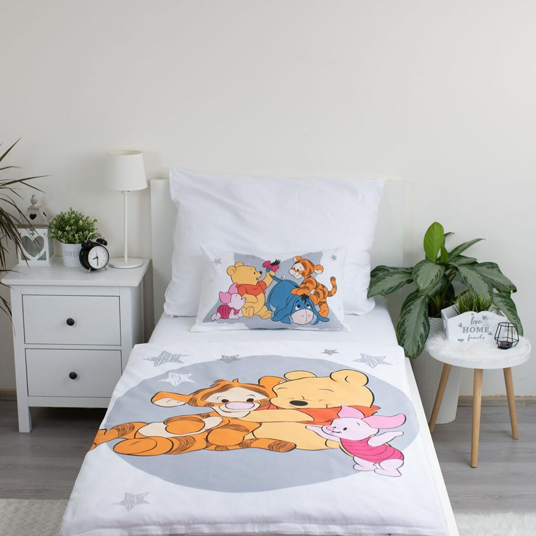 Jerry Fabrics Bettwäsche Winnie Puuh und seine Freunde für Babys oder kleines Bett, wendbarer Bettbe